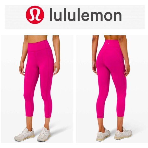 lululemon athletica Pants - NWOT New Lululemon Invigorate High-Rise Crop 23" Raspberry Pink Gym Leggings 4 S